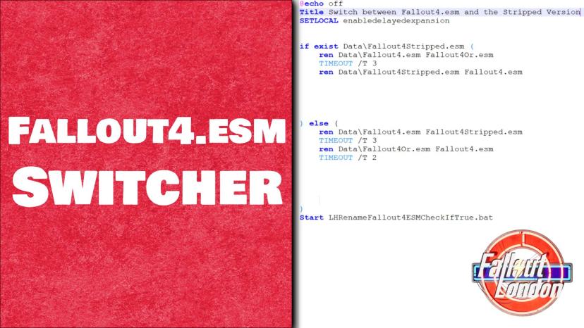Fallout4.Esm Switcher - Switch between original and cut version addon