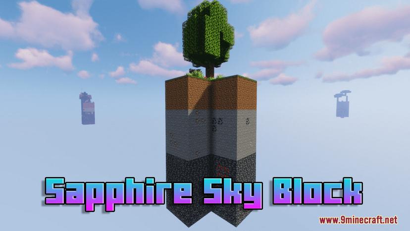 Map of the "Sapphire Sky" block (1.204, 1.19.4) - a new experience with the "Sky" block addon