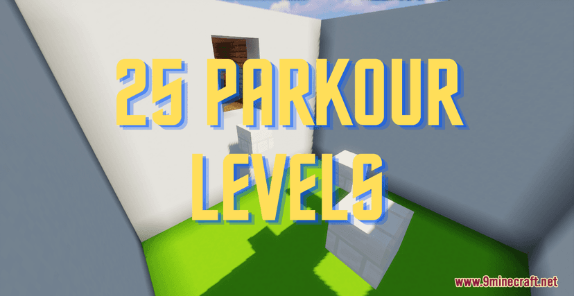 25 Parkour Level Map 1.18 for Minecraft addon