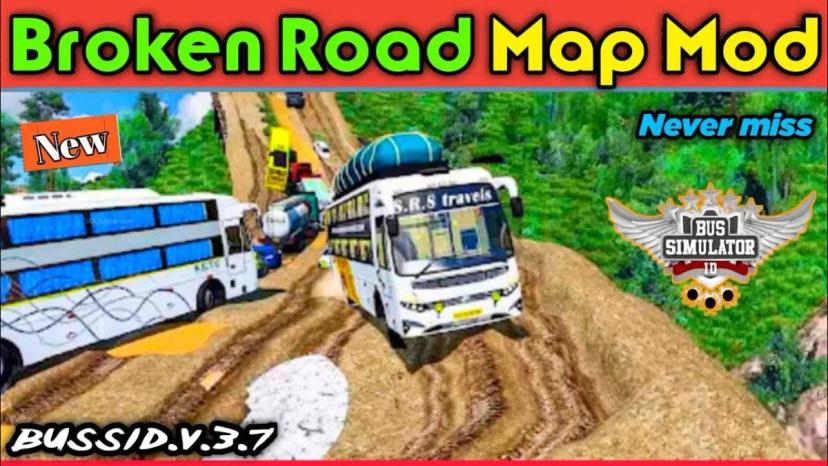 Map mod Broken Hill Road BUSSID mod addon
