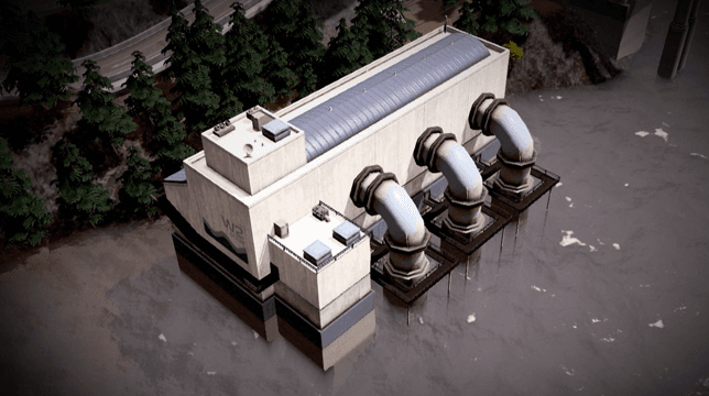 Large water pumping station addon