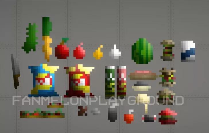 Food packaging by cosmocato for Melon Playground addon