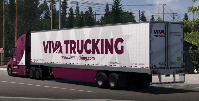 Painting of cargo trailers Viva Trucking ATS Company addon
