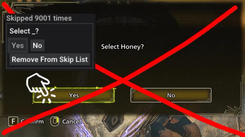 Skip dialog boxes addon