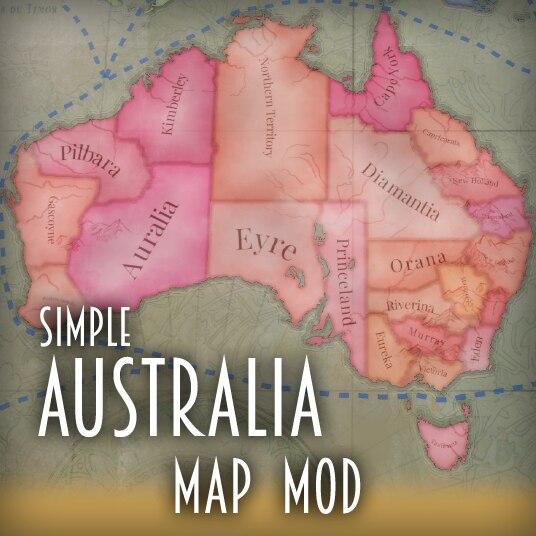 Simple Map of Australia /Mod addon