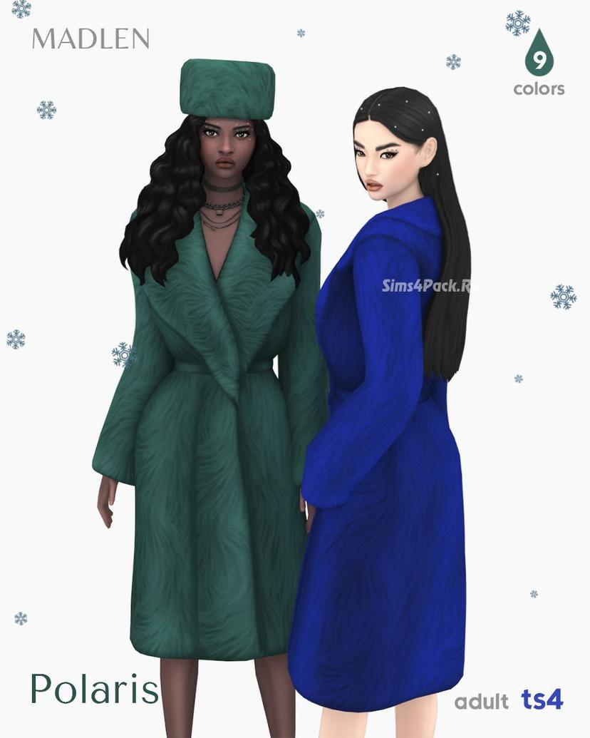 Fur coat and hat for sims addon