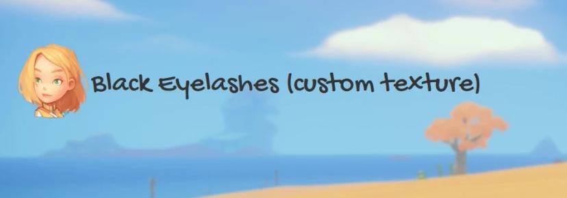 Black eyelashes (custom texture) addon
