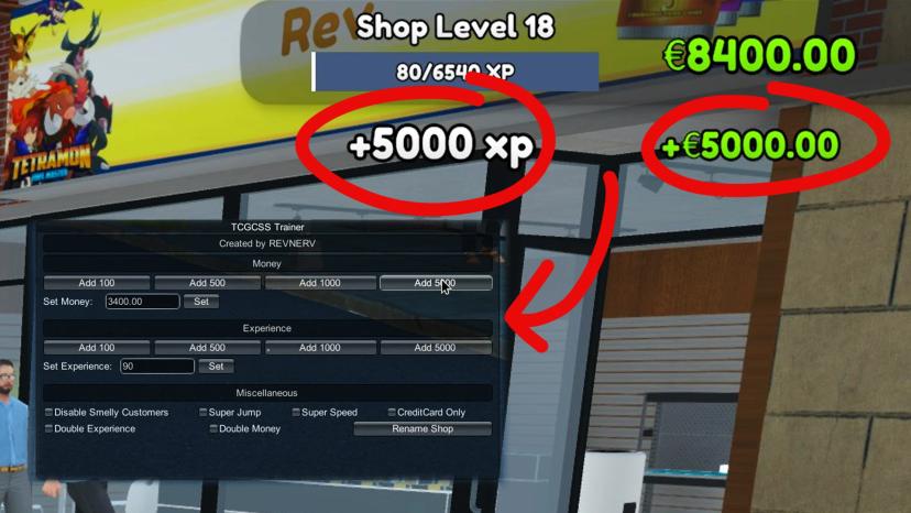 TCGCSS Trainer (Cheats - Mod Menu) addon