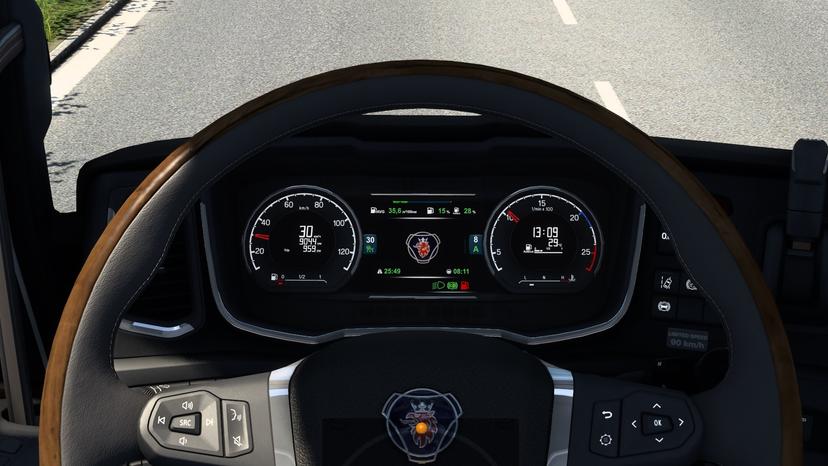 SCANIA NG IMPROVED DASHBOARD MOD FOR EURO TRUCK SIMULATOR 2 addon