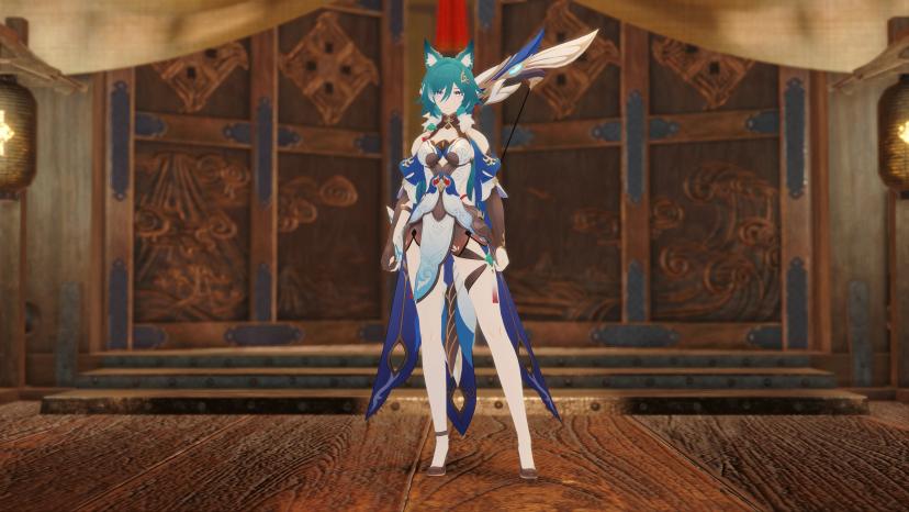 Honkai StarRail Yukon with weapon (bow). addon