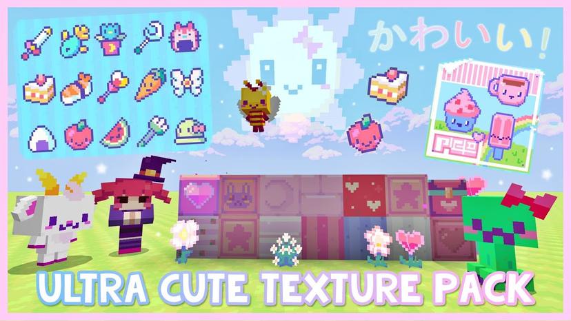 Ultra Cute Texture Pack (1.21) – MCPE/Bedrock addon
