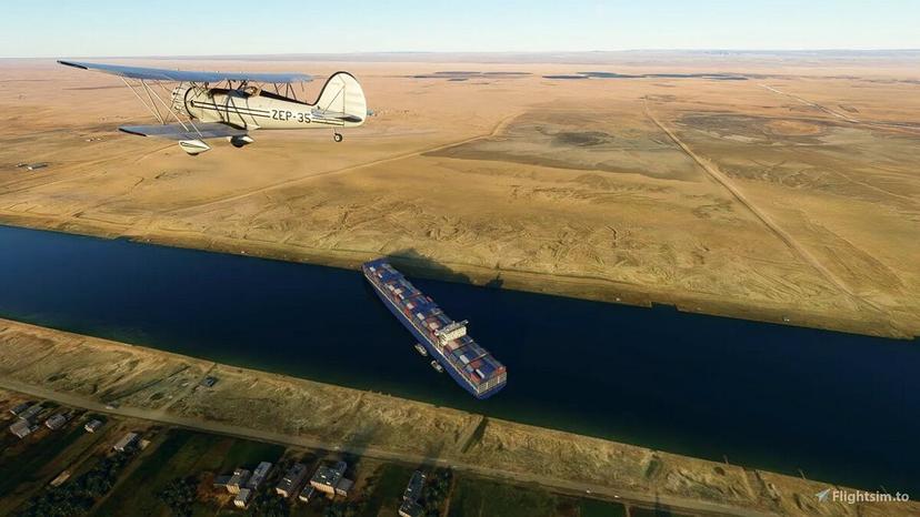 Suez Canal and stuck tanker addon