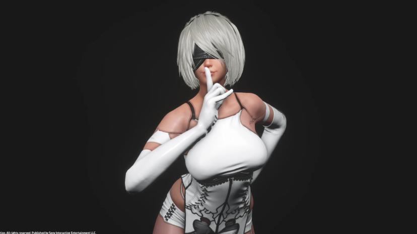 Traje branco YoRHa A2 addon