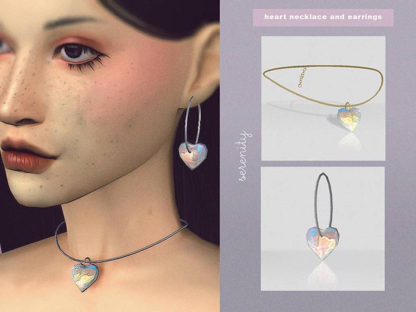 Комплект аксессуаров "Heart Necklace and Earrings" addon