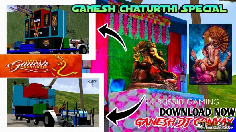 RK BUSSID GANESH CHATURTHI SPECIAL DJ CONVAY TRACTOR RELEASED addon