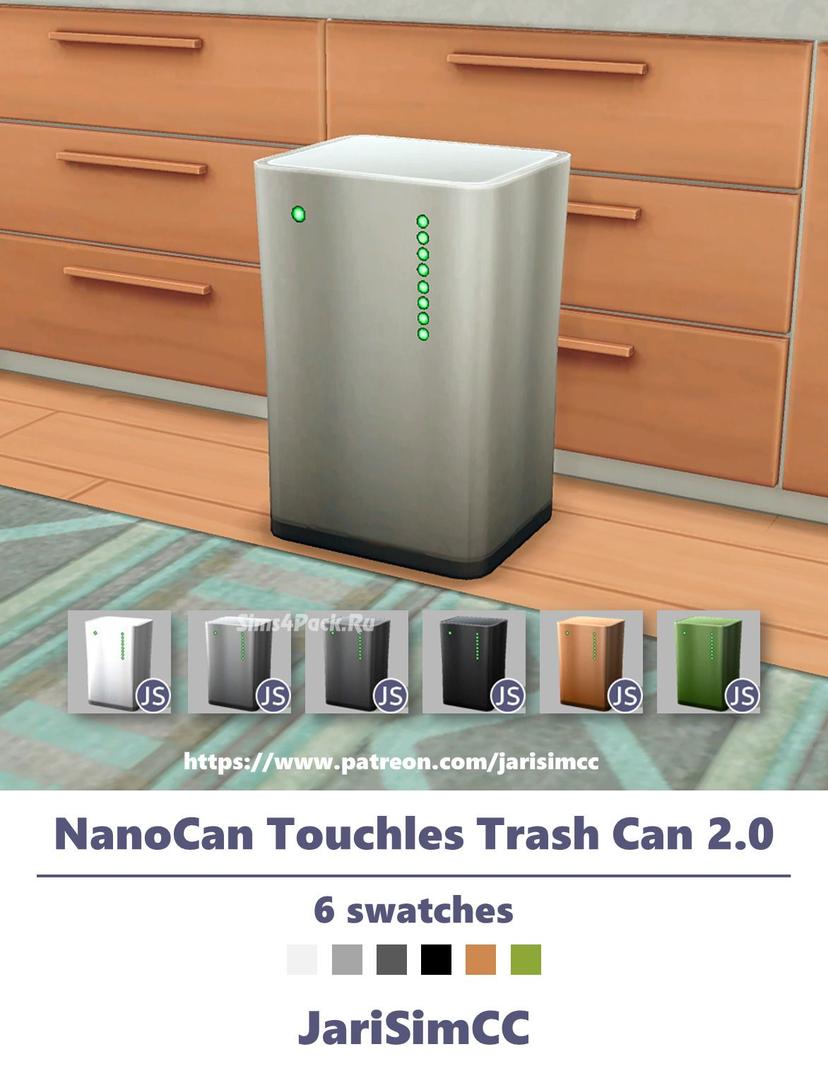 Touchless trash can NanoCan 2.0 for Sims 4 addon