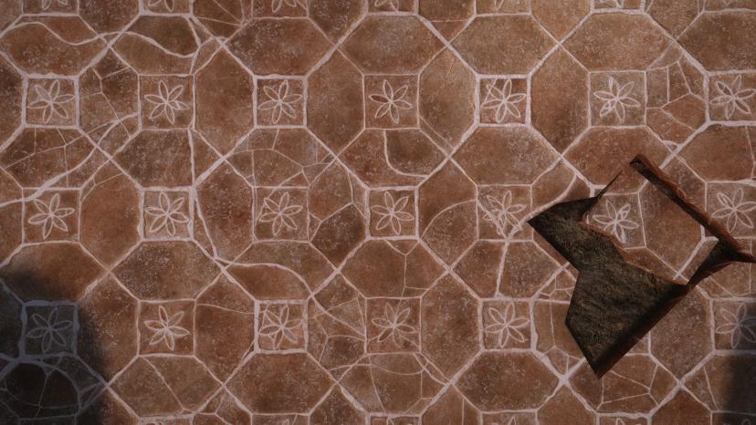 Retexture of Riften Plaza tiles 4K and 2K addon