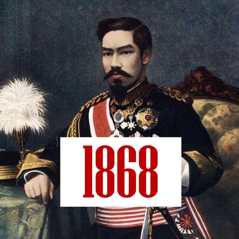 Historically correct year of the Meiji Restoration. addon