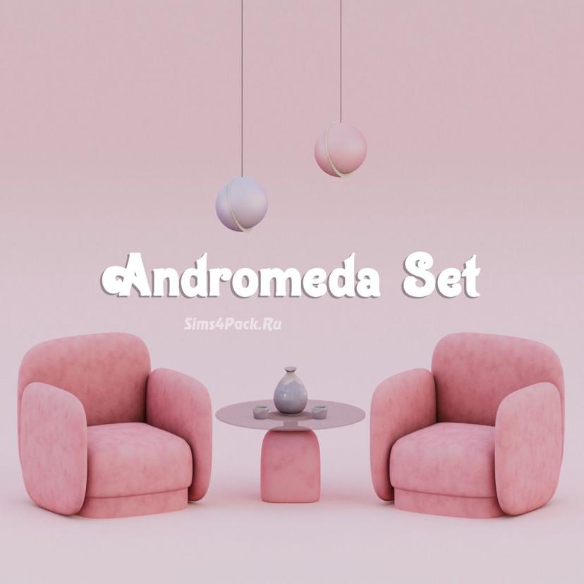 Living Room Set "Andromeda Set" for Sims 4 addon
