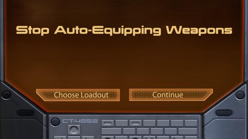 Stop auto-equipping weapons addon