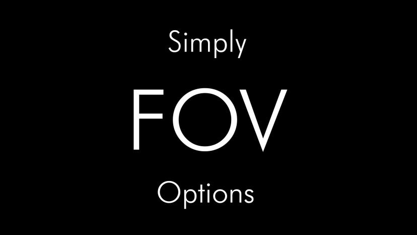 Simple FOV options - from 75 to 110 - no menu hassles addon