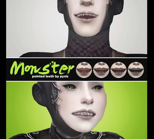 Зубы "MONSTER - POINTED TEETH" addon