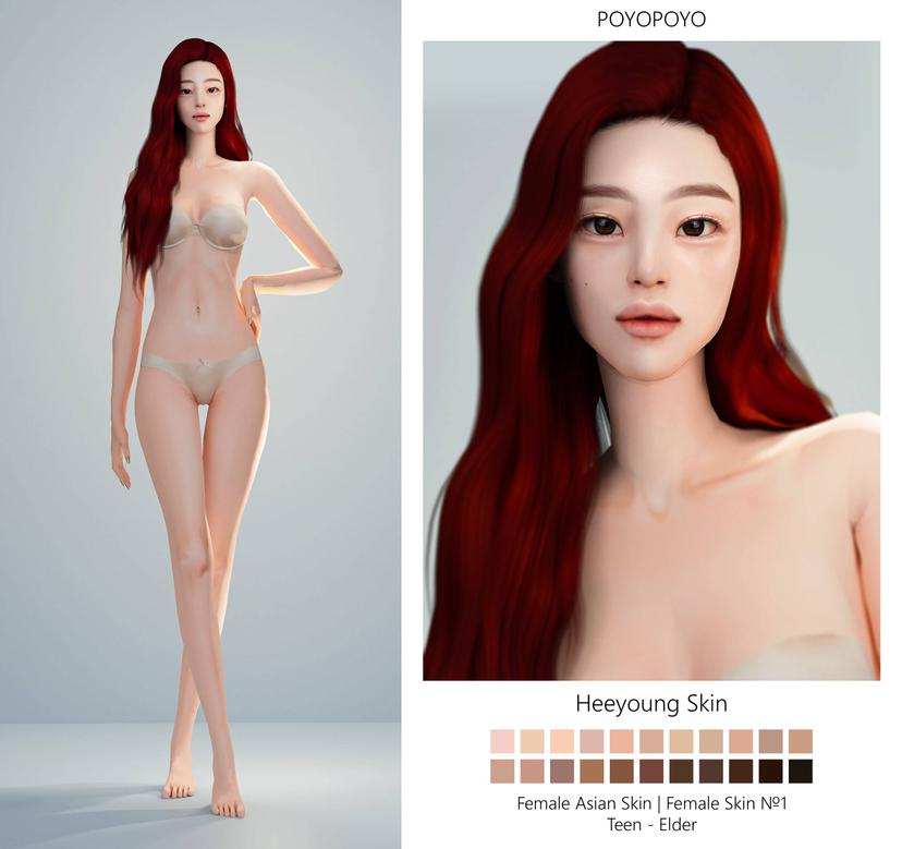 Women's skintone "HEEYOUNG SKIN" addon