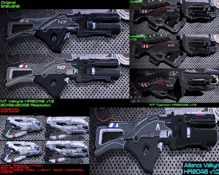 Mass Effect 3 "Valquiria, Águila, Tifón HD". addon