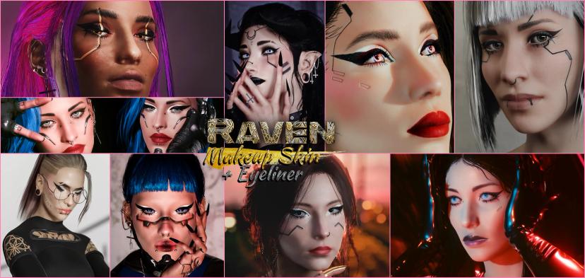 Raven Makeup Skin and Eyeliner addon