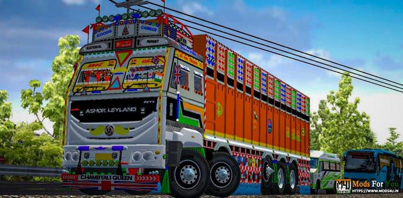Chambyali Queen Skin for Ashok Leyland AVTR 4225 Modification by Bushahri Gamerz addon