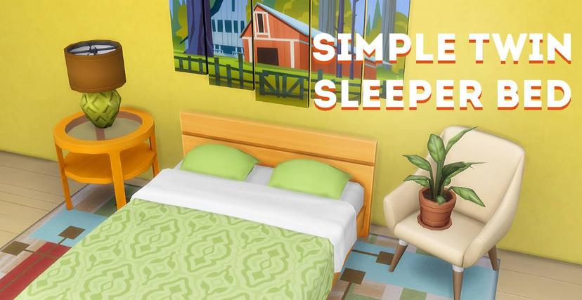 Кровать "Simple Twin Sleeper Bed" addon