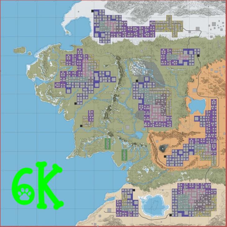 Fluffy Panda A21 Middle Earth Map V3 6K-10K addon