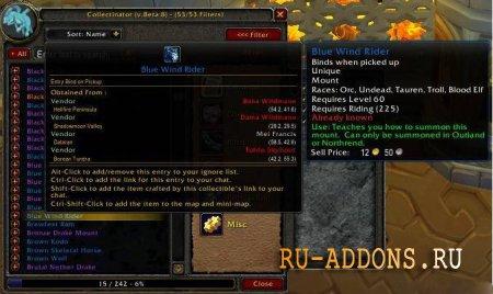 Collectinator 5.4 addon