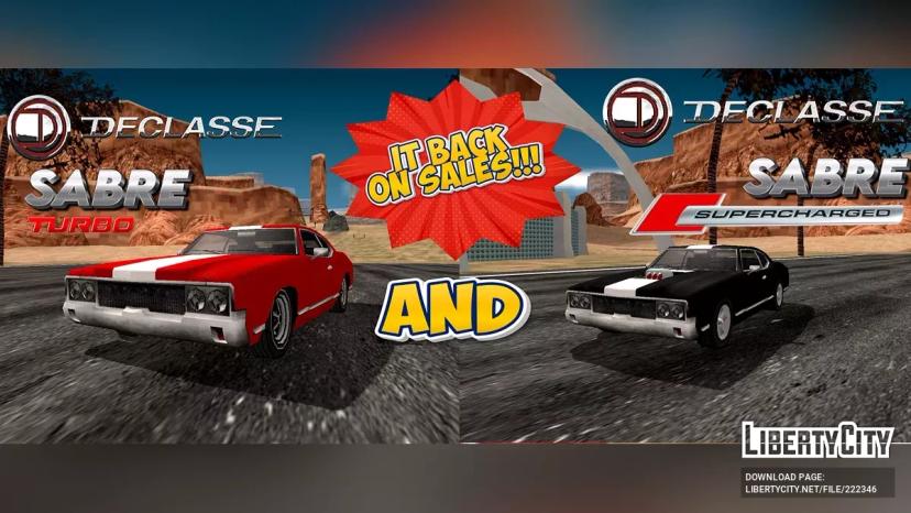 Declasse Saber Turbo and Supercharged mod addon