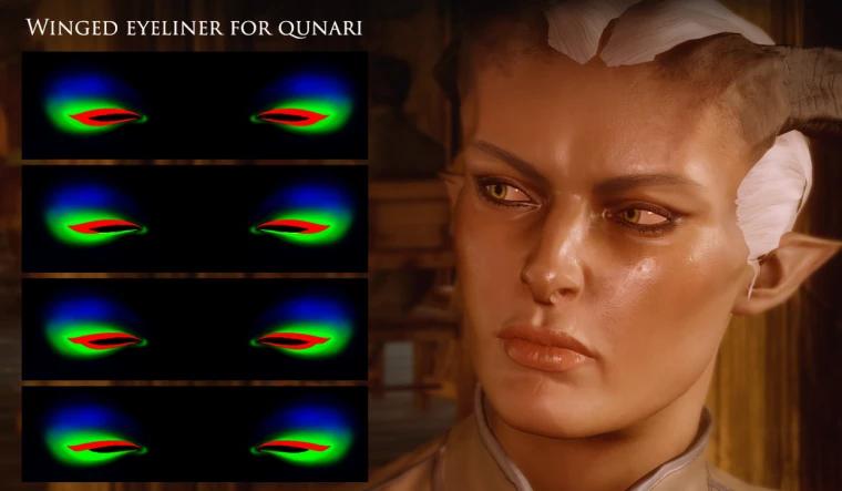 "The beautiful smooth skin of Qunari women." addon
