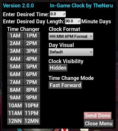 Hours in the game addon