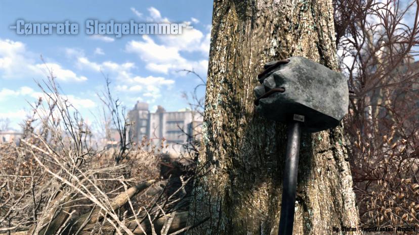 Sledgehammer on concrete addon