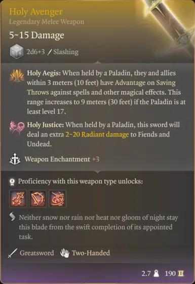 Holy Avenger - D&D 5E addon