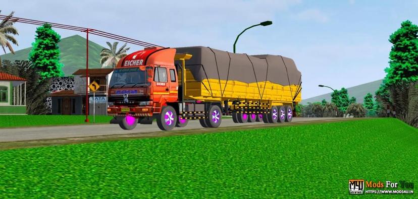 Eicher Long Trolli Truck 4k Livery by RPO mod addon