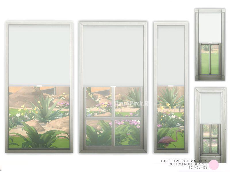 Custom Medium Roller Blind Kit for Sims 4 addon