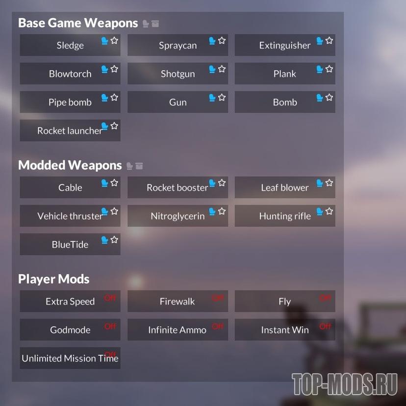 «Teardown-Mod-Menu» мод addon