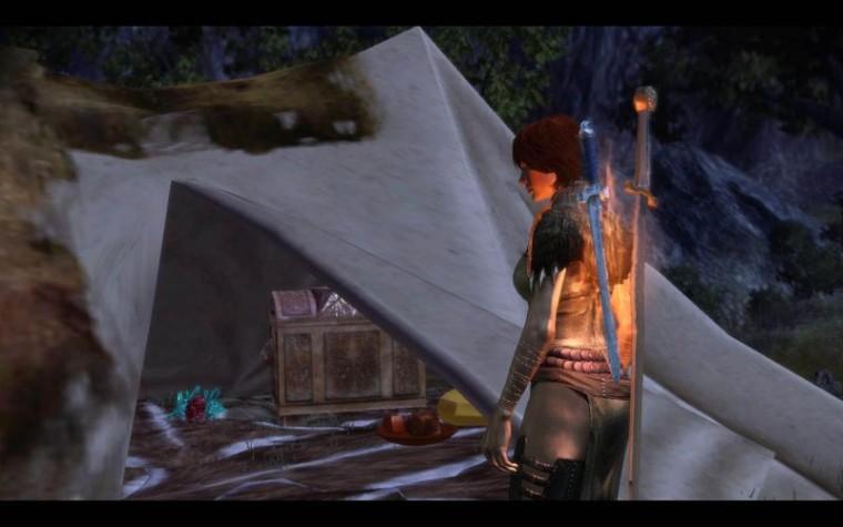 Sleeping tent in the party camp addon