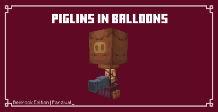 Texture pack Piglins in balloons (1.21) – Compatible with bare bones addon