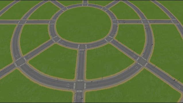 Road: Circular road grid addon