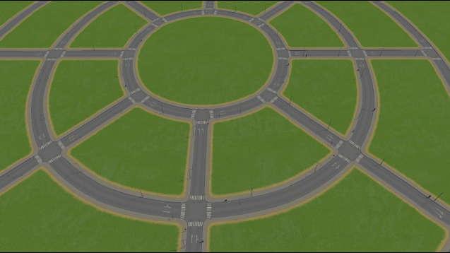 Road: Circular road grid addon