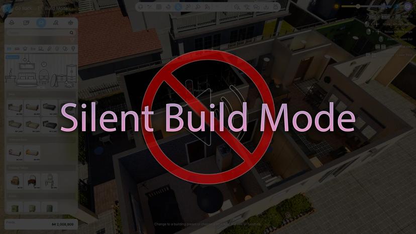 Silent build mode addon