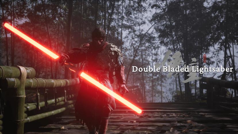 Double-bladed lightsaber addon