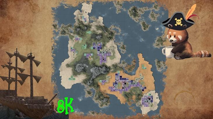 Fluffy Panda A21 Treasure Island 8K 12K Vanilla or Modding addon