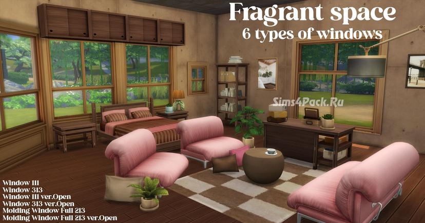 Set of windows "Fragrant space +" addon