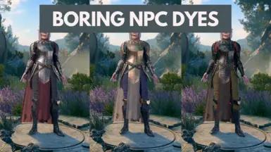 Boring dyes for NPCs addon